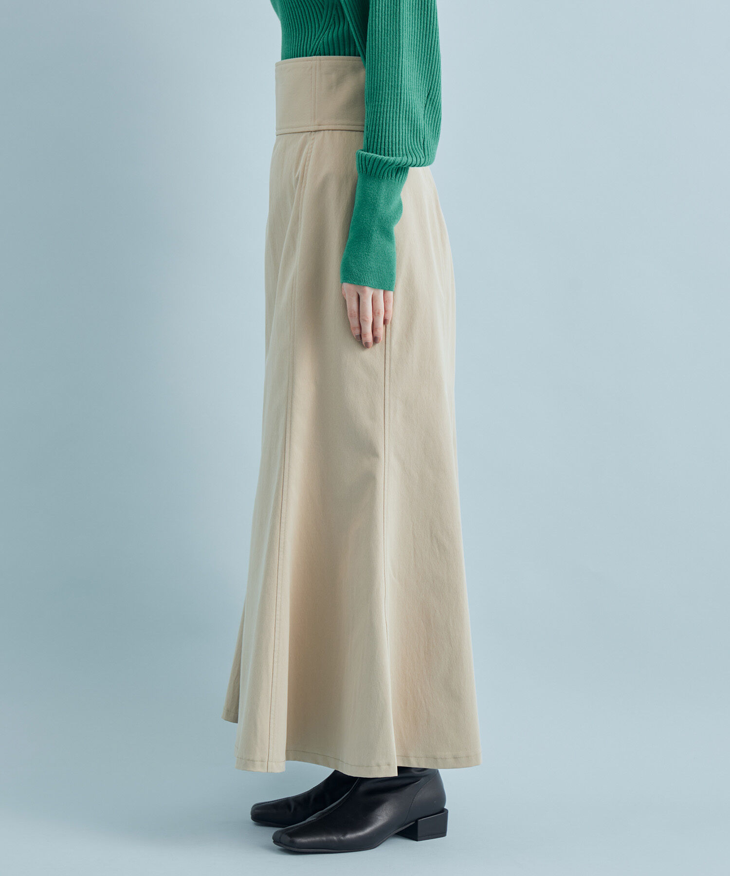 VIS「【一部カラー公式サイト・直営店舗限定】【星玲奈さんコラボ】コットンライクハイウエストマーメイドスカー」|スカート|