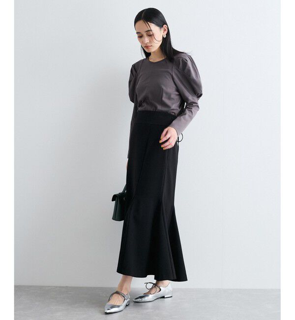 VIS「【洗える】タックボリュームスリーブカットソー」|Tシャツ・カットソー|