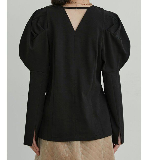 VIS「【洗える】タックボリュームスリーブカットソー」|Tシャツ・カットソー|