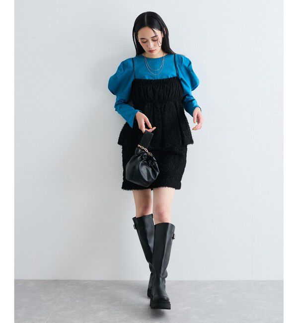 VIS「【洗える】タックボリュームスリーブカットソー」|Tシャツ・カットソー|