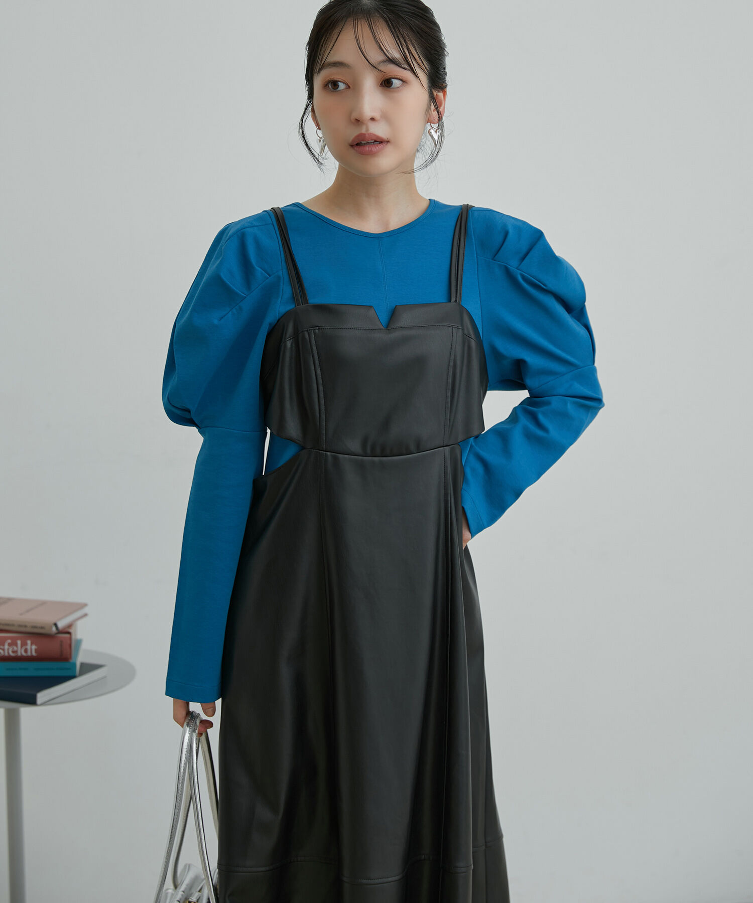 VIS「【洗える】タックボリュームスリーブカットソー」|Tシャツ・カットソー|