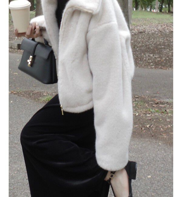 VIS「ブローチ付きアソートファーブルゾン」|ブルゾン・スタジャン|