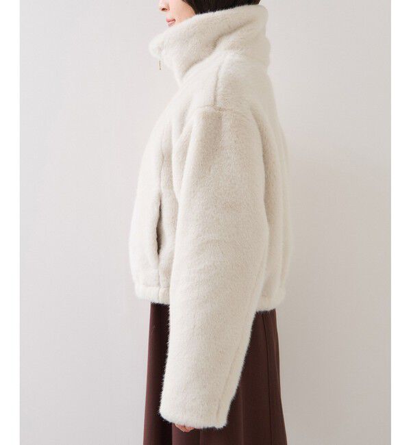 VIS「ブローチ付きアソートファーブルゾン」|ブルゾン・スタジャン|