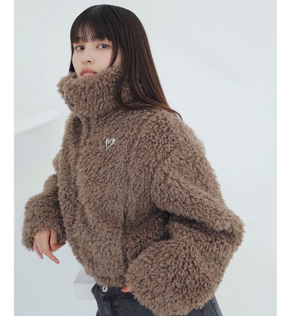 VIS「ブローチ付きアソートファーブルゾン」|ブルゾン・スタジャン|