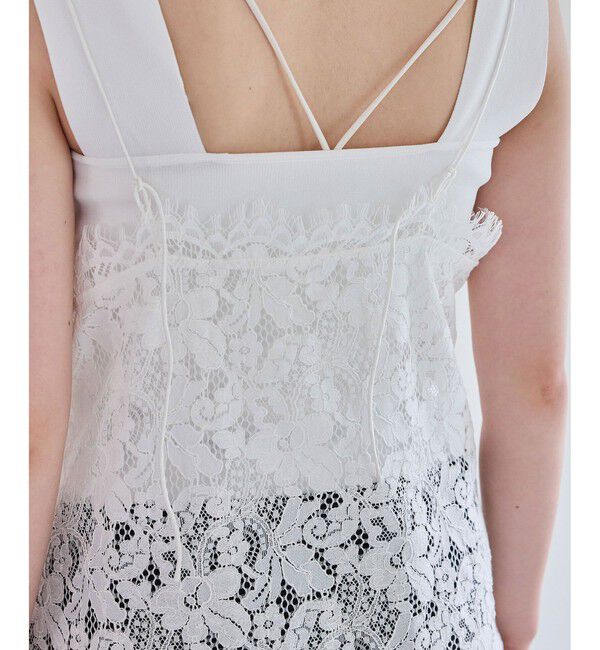 VIS「レースアシンメトリーキャミソール」|キャミソール|