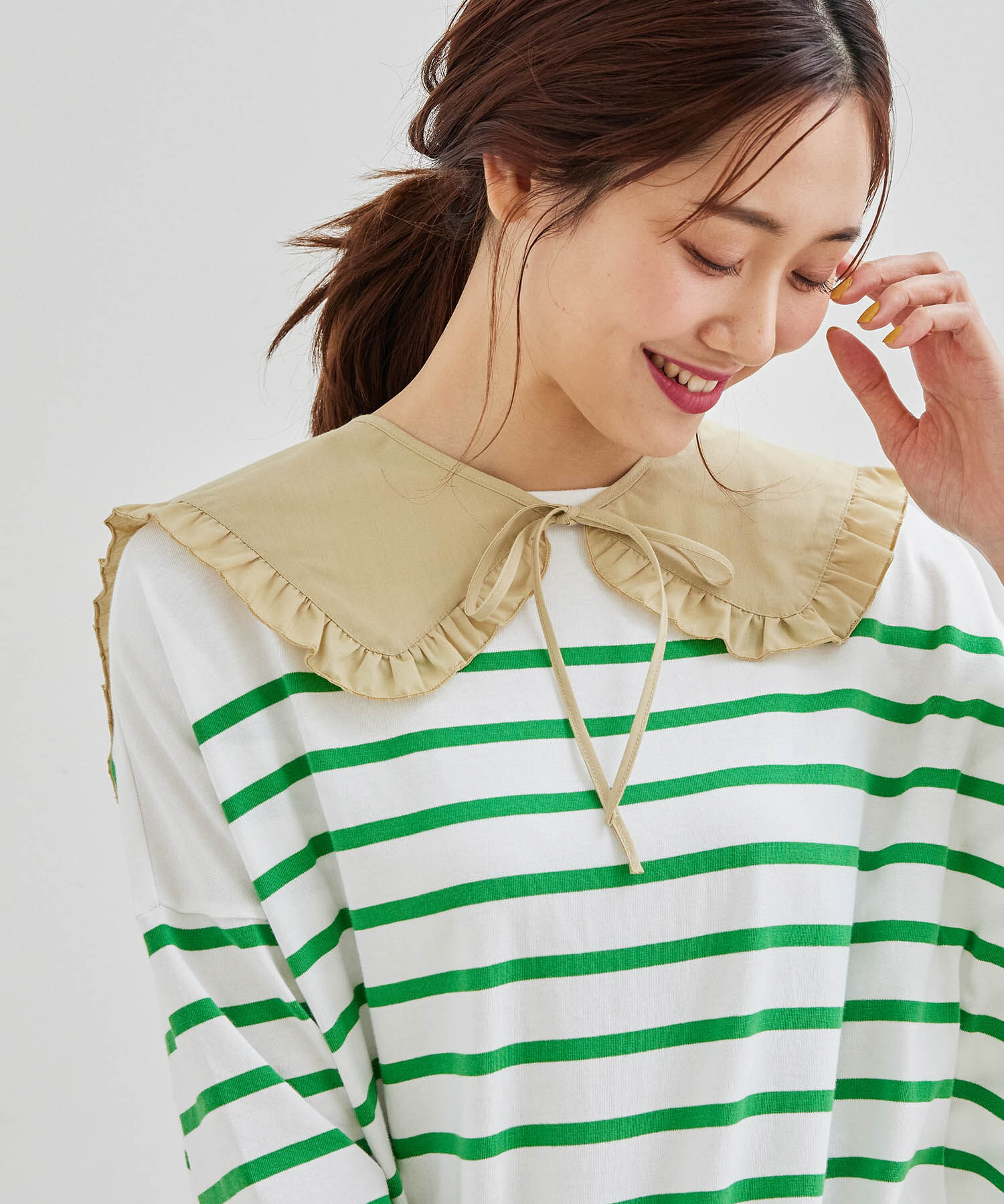 ROPE PICNIC PASSAGE「【2WAY】フリルつけ衿」|その他|イエロー系(81)