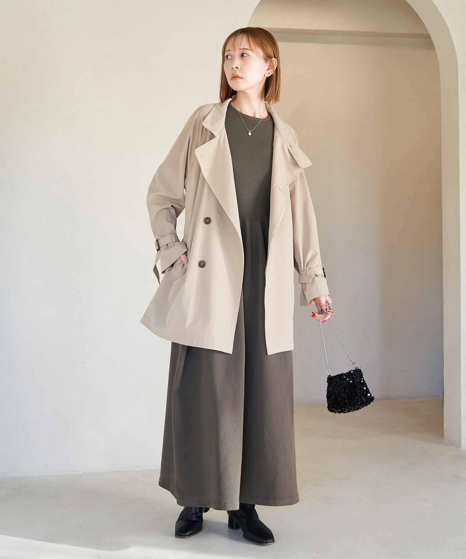 Rope&rsquo;Picnic「【emur/エミュール】ホールガーメントワンピース」|ワンピース|