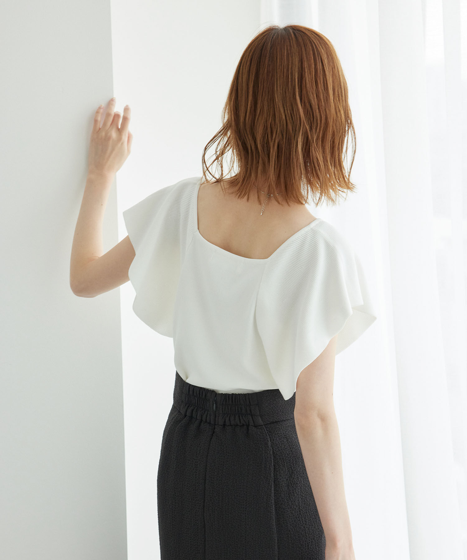 Rope&rsquo;Picnic「袖フレアニットトップス/UVカット・洗濯機OK・冷感」|ニット・セーター|