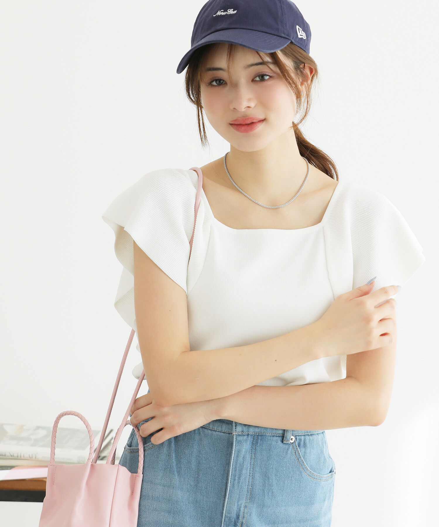 Rope&rsquo;Picnic「袖フレアニットトップス/UVカット・洗濯機OK・冷感」|ニット・セーター|