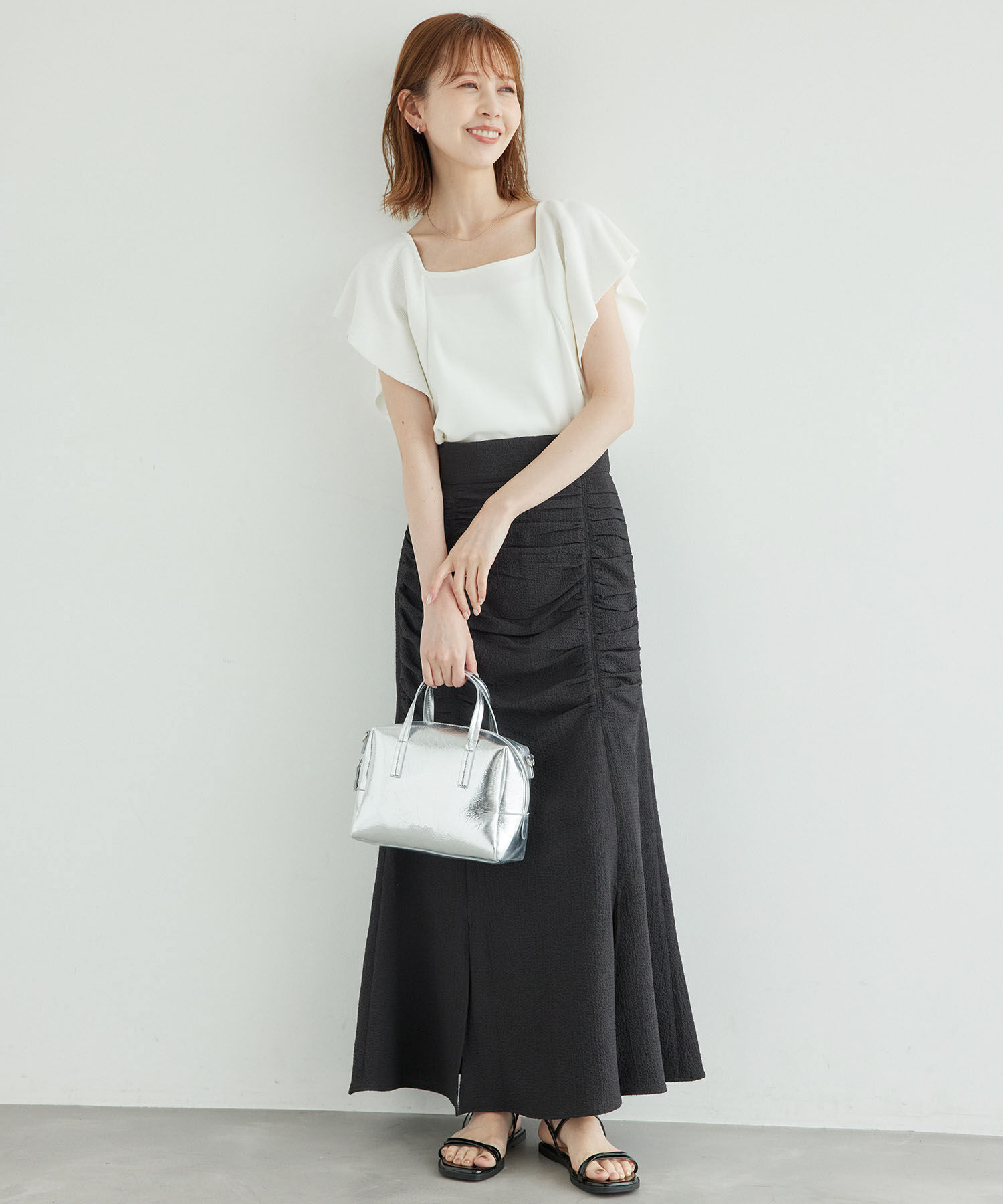 Rope&rsquo;Picnic「袖フレアニットトップス/UVカット・洗濯機OK・冷感」|ニット・セーター|