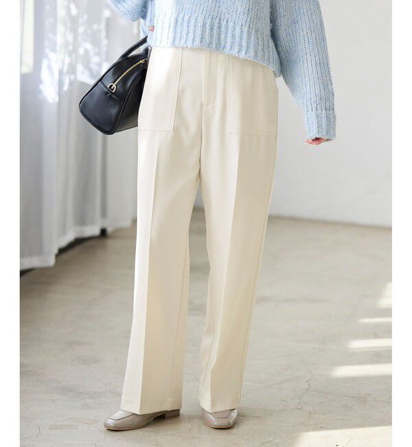 Rope&rsquo;Picnic「【3サイズ展開】ベイカーパンツ/防シワ・マシンウォッシャブル」|チノ|