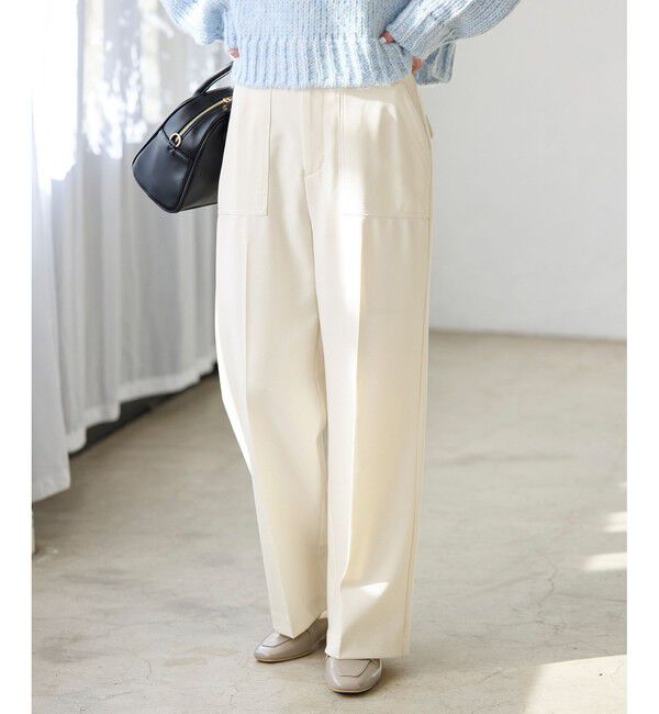 Rope&rsquo;Picnic「【3サイズ展開】ベイカーパンツ/防シワ・マシンウォッシャブル」|チノ|生成サブ