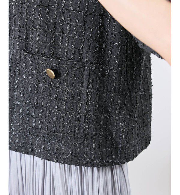 Rope&rsquo;Picnic「【サマー・ツイード】ハーフスリーブジャケット」|カーディガン|