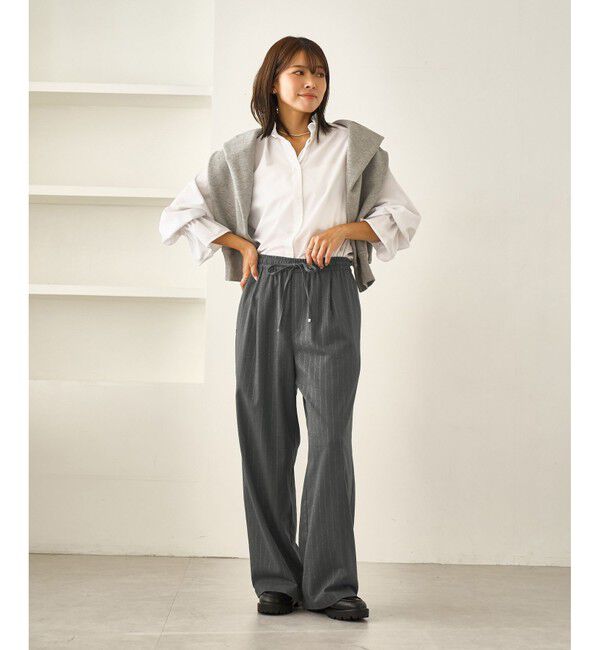 Rope&rsquo;Picnic「イージーワイドパンツ/リンクコーデ」|チノ|