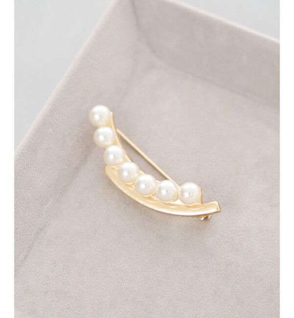 ROPE PICNIC PASSAGE「パールカーブラインブローチ」|ブローチ・コサージュ|