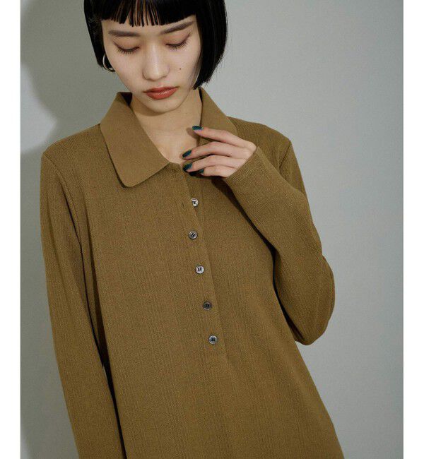 ADAM ET ROPE'「【WEB限定】・【新色追加】・【洗える】ポロシャツワンピース」|ワンピース|