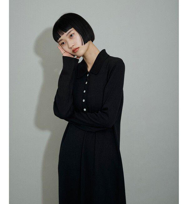 ADAM ET ROPE'「【WEB限定】・【新色追加】・【洗える】ポロシャツワンピース」|ワンピース|