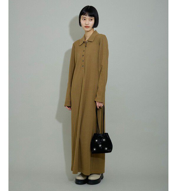 ADAM ET ROPE'「【WEB限定】・【新色追加】・【洗える】ポロシャツワンピース」|ワンピース|