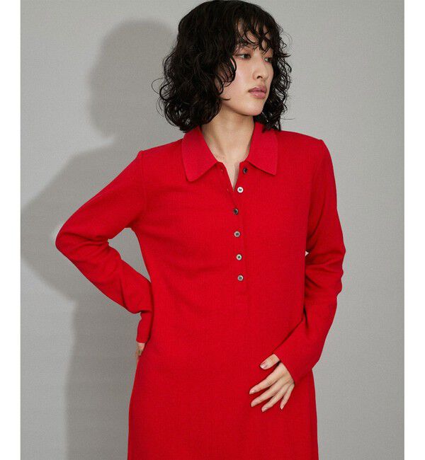 ADAM ET ROPE'「【WEB限定】・【新色追加】・【洗える】ポロシャツワンピース」|ワンピース|