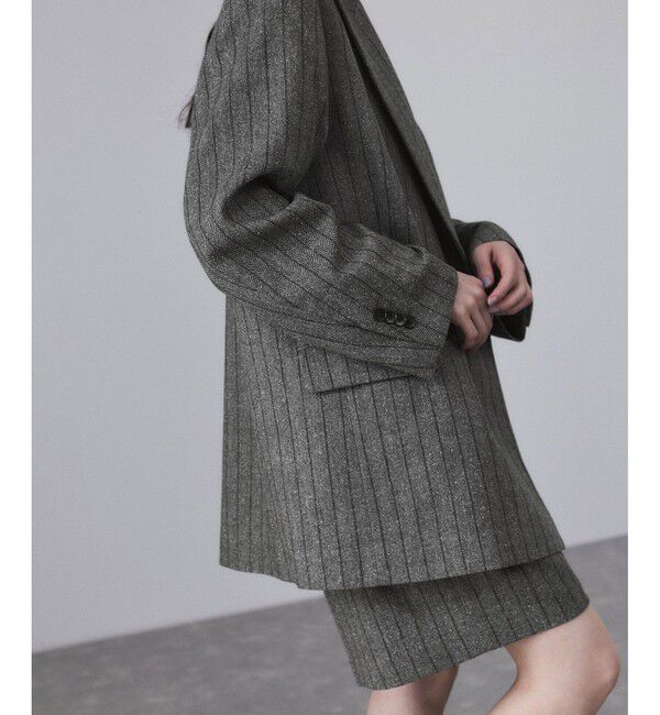 ADAM ET ROPE'「ダブルブレストツイード＆チェックジャケット」|テーラードジャケット|