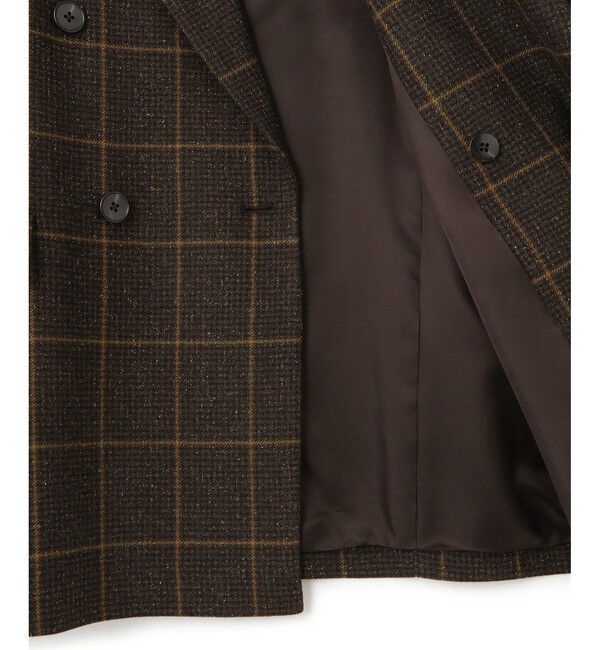 ADAM ET ROPE'「ダブルブレストツイード＆チェックジャケット」|テーラードジャケット|