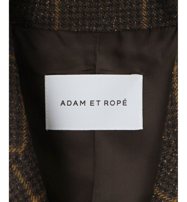 ADAM ET ROPE'「ダブルブレストツイード＆チェックジャケット」|テーラードジャケット|