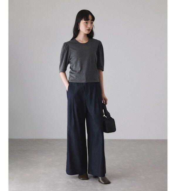 ADAM ET ROPE'「ガーゼ裏毛パフスリーブプルオーバー」|Tシャツ・カットソー|