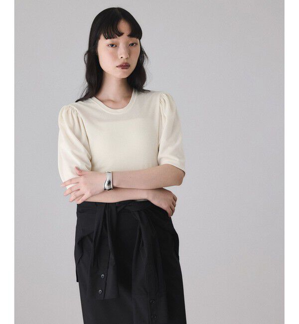 ADAM ET ROPE'「ガーゼ裏毛パフスリーブプルオーバー」|Tシャツ・カットソー|