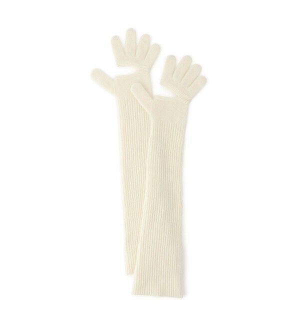 ADAM ET ROPE'「【EMOELLE】カシミヤロングニットグローブ」|手袋|