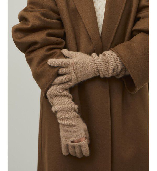 ADAM ET ROPE'「【EMOELLE】カシミヤロングニットグローブ」|手袋|