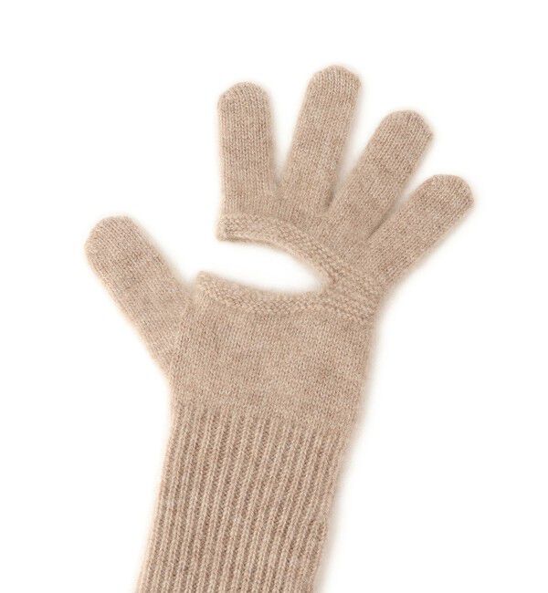 ADAM ET ROPE'「【EMOELLE】カシミヤロングニットグローブ」|手袋|