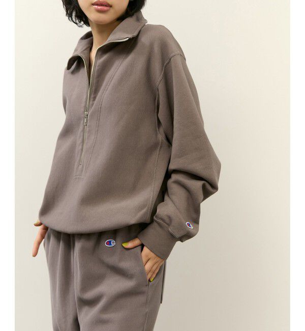ADAM ET ROPE'「【Champion for ADAM ET ROPE'】別注 SWEAT HALF ZIP」|スウェット・ジャージ|