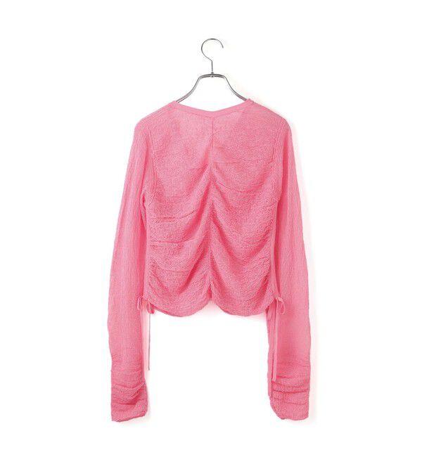 ADAM ET ROPE'「クレープリンクスギャザーシアーカーディガン」|カーディガン|