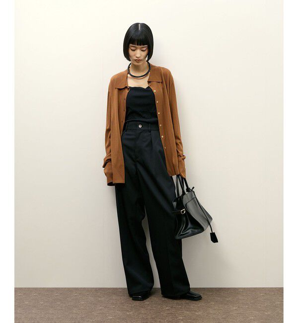 ADAM ET ROPE'「ニットシャツカーディガン」|カーディガン|