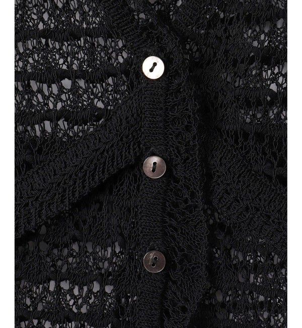 ADAM ET ROPE'「【EMOELLE】透かし編みカーディガン」|カーディガン|