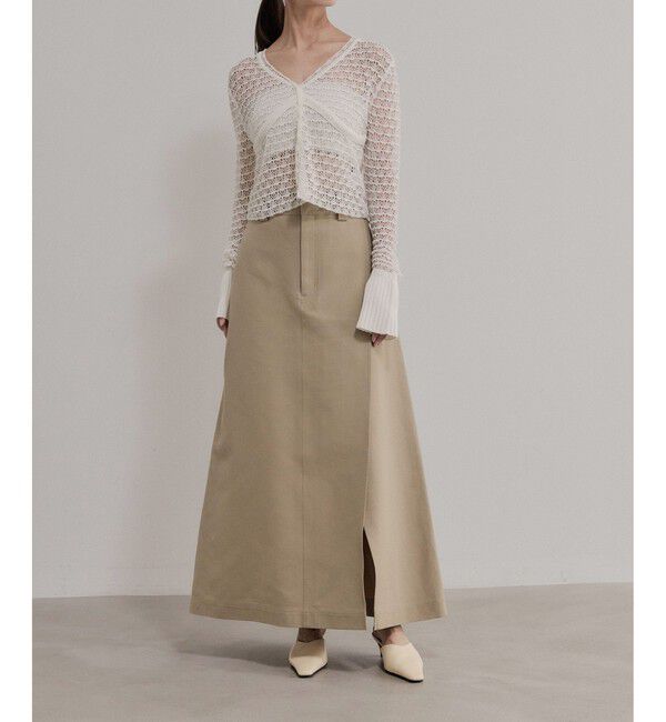 ADAM ET ROPE'「【EMOELLE】透かし編みカーディガン」|カーディガン|