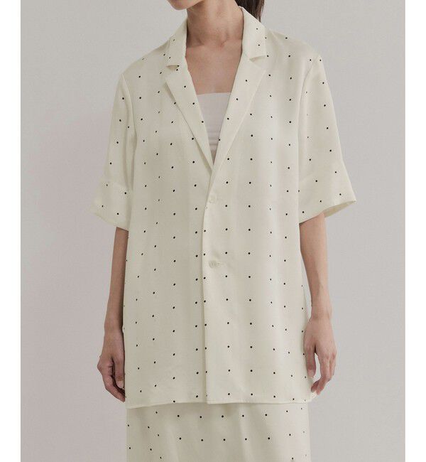 ADAM ET ROPE'「【EMOELLE】テーラーカラーシャツ」|シャツ・ブラウス|オフホワイト(15)