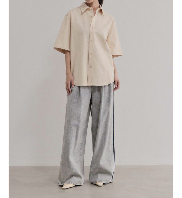 ADAM ET ROPE'「【EMOELLE】ハーフスリーブシャツ」|シャツ・ブラウス|