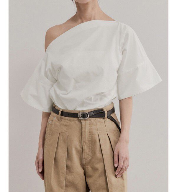 ADAM ET ROPE'「【EMOELLE】アシメスタイルトップス」|Tシャツ・カットソー|ホワイト(10)