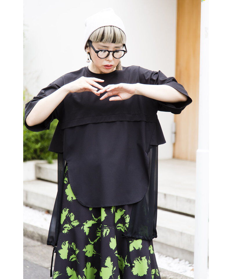  「バックフリルTシャツ」|Tシャツ・カットソー|