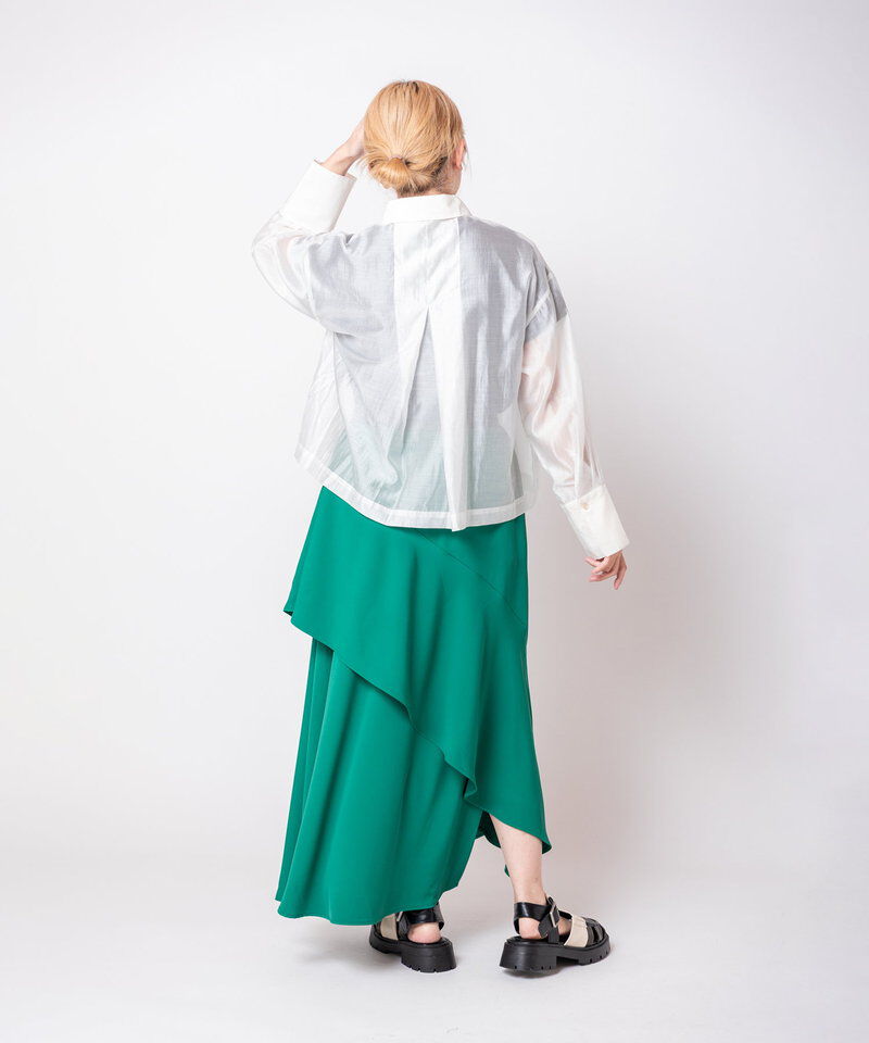  「クロップドシアーブラウス」|シャツ・ブラウス|