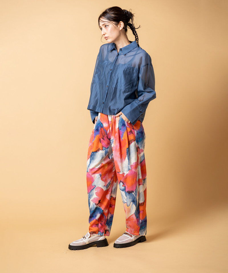  「クロップドシアーブラウス」|シャツ・ブラウス|