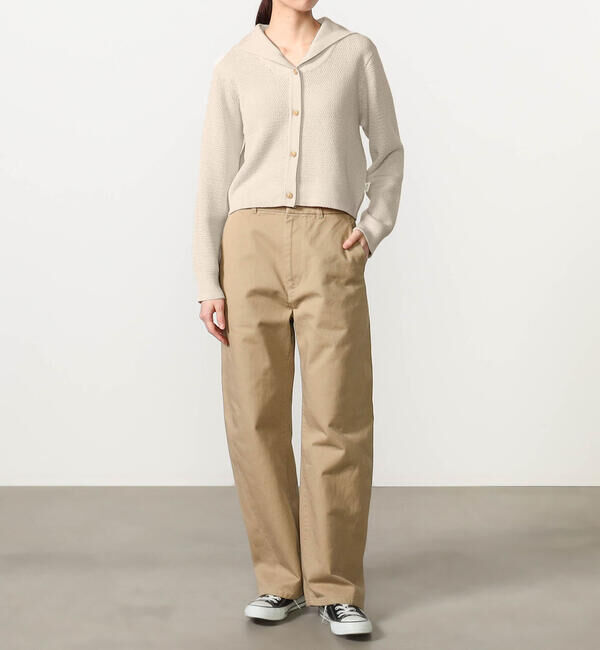 ORCIVAL「ORCIVAL | バーズアイ セーラ―カラーニットカーディガン WOMEN」|カーディガン|