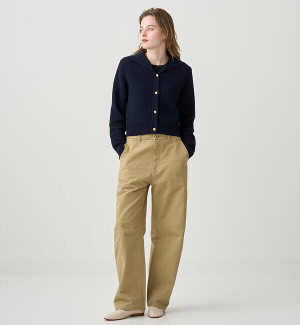 ORCIVAL「ORCIVAL | バーズアイ セーラ―カラーニットカーディガン WOMEN」|カーディガン|