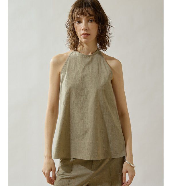 Drawing Numbers「【Drawing Numbers】オーガニックコットンホルターキャミソール」|シャツ・ブラウス|