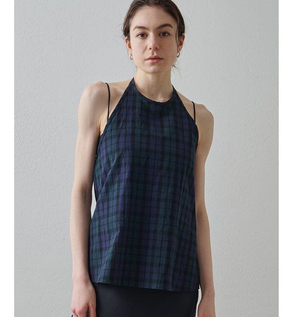 Drawing Numbers「【Drawing Numbers】オーガニックコットンホルターキャミソール」|シャツ・ブラウス|ネイビー