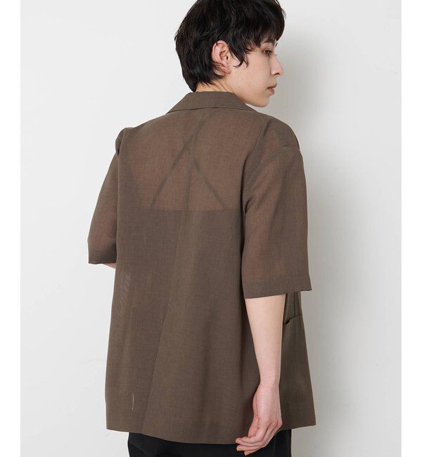 THE PAUSE「【THE PAUSE】シアーハーフスリーブジャケット」|テーラードジャケット|