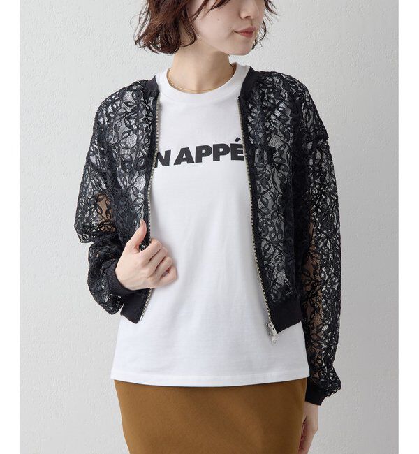  「【Drawing Numbers】レースブルゾン」|シャツ・ブラウス|ブラック