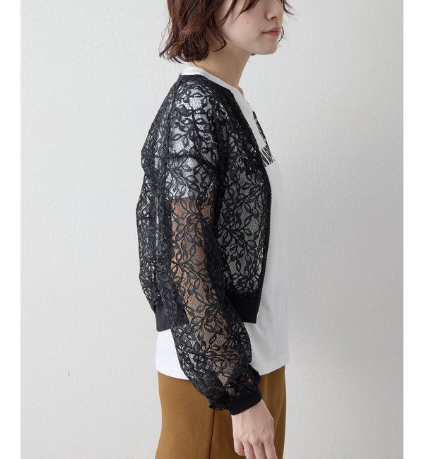  「【Drawing Numbers】レースブルゾン」|シャツ・ブラウス|