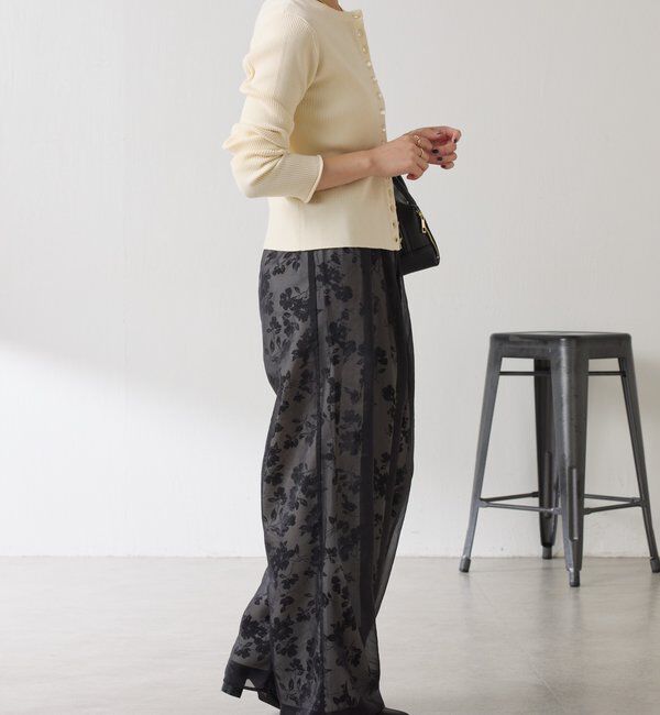  「シアーレイヤードフラワー柄パンツ」|チノ|